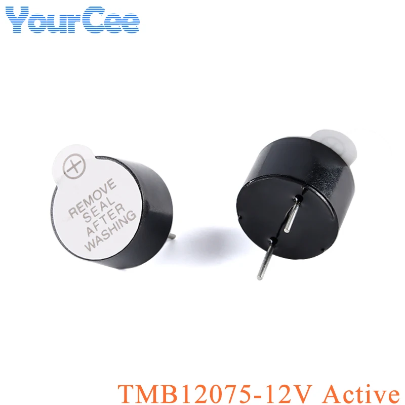 5pcs TMB12075 12V Integrated Active Electromagnetic Buzzer 12*7.5mm High Temperature Alarm Speaker