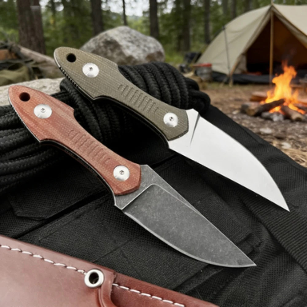 

EDC GMF3 Уличный карманный нож для рыбалки с прямым лезвием, рукоять G10, походный нож для резки с ножнами K, высококачественный инструмент для выживания и спасения