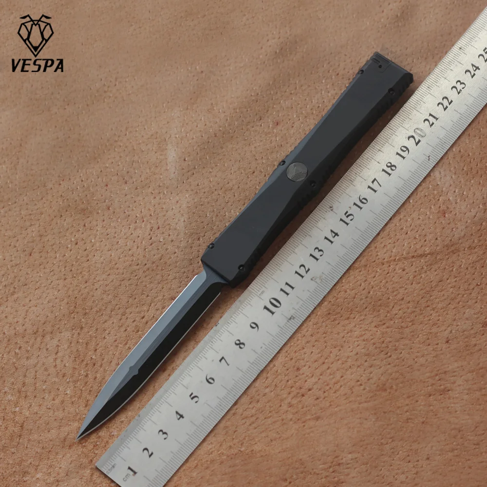 VESPA NEMESI 4, M390 Stone Wash/DLC-Klinge, 7075-Griff, Outdoor-Messer