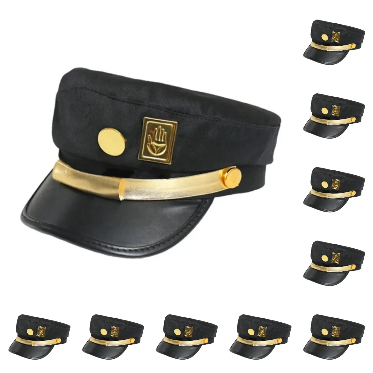 1 pcs/ 10 pcsJotaro Hat Star Platinum Metal Golden Badges Cosplay Cap Costumes Prop Anime Merch