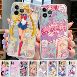 Милый чехол для телефона S-Sailor Moon для IPhone 15 8 7 6 6S Plus X SE 2020 XR XS 14 11 12 13 Mini Pro Max Mobile Case