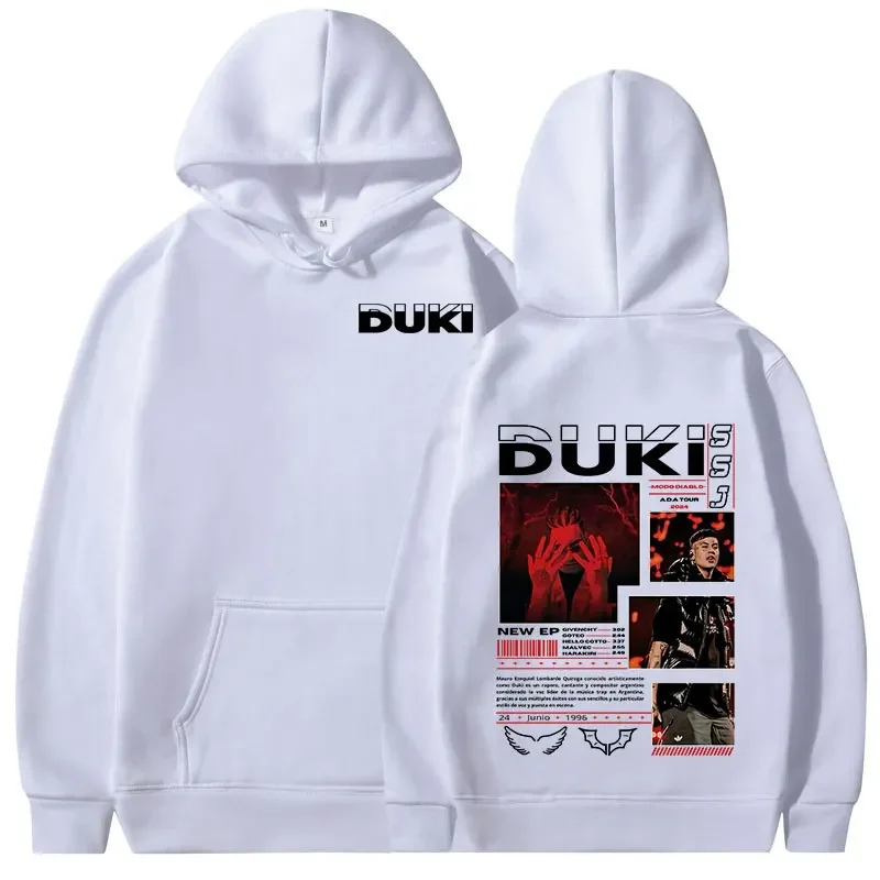 Rapper duki ada tour merch hoodies roupas femininas masculinas moda hip hop oversized moletom com capuz casual manga longa pulôver