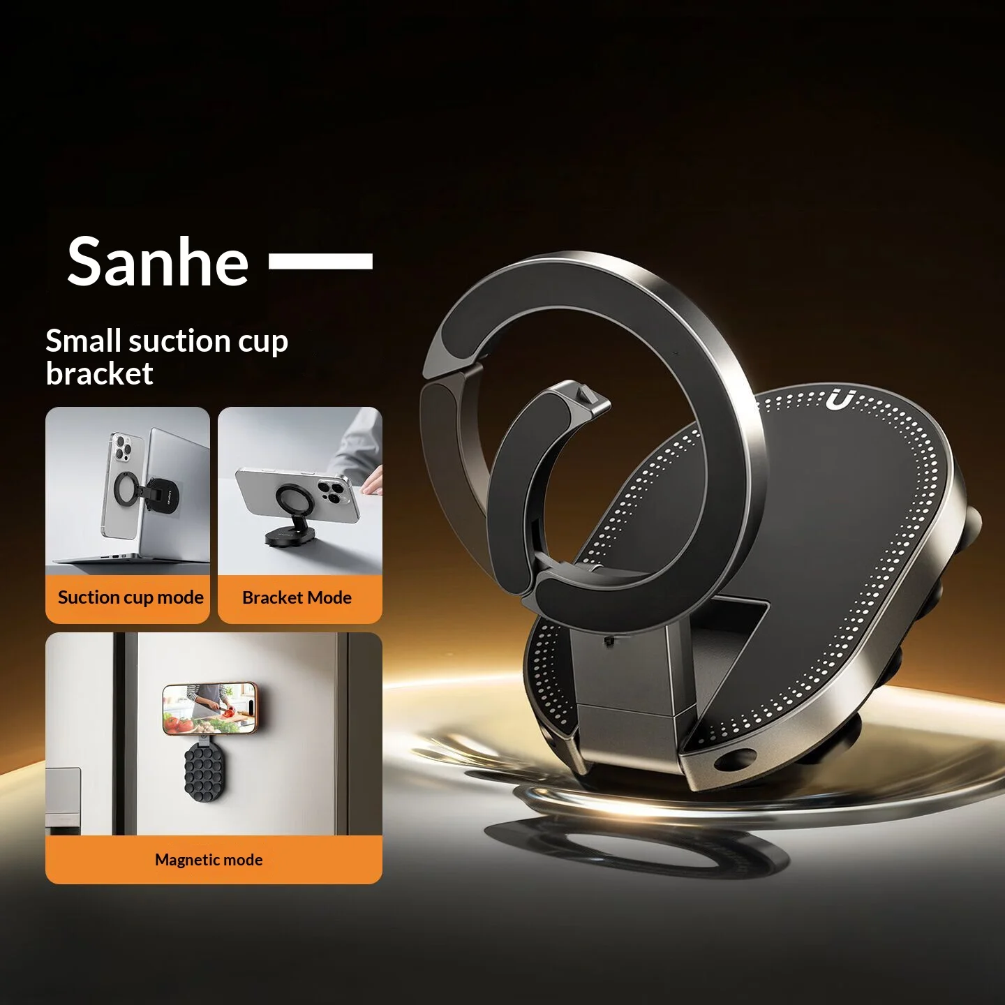 

Настольная подставка MagLock с присоской для iPhone 17, 16, 15, 14 с креплением на стекло и стену