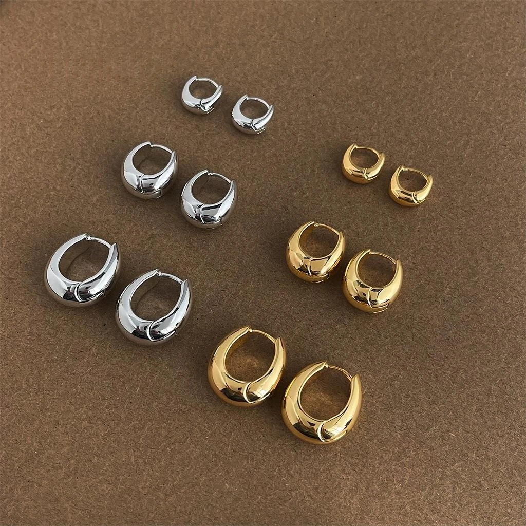 Plated 18K Real Gold Thickened High-quality French Light luxury Earrings High-quality Ear Jewelry for Women