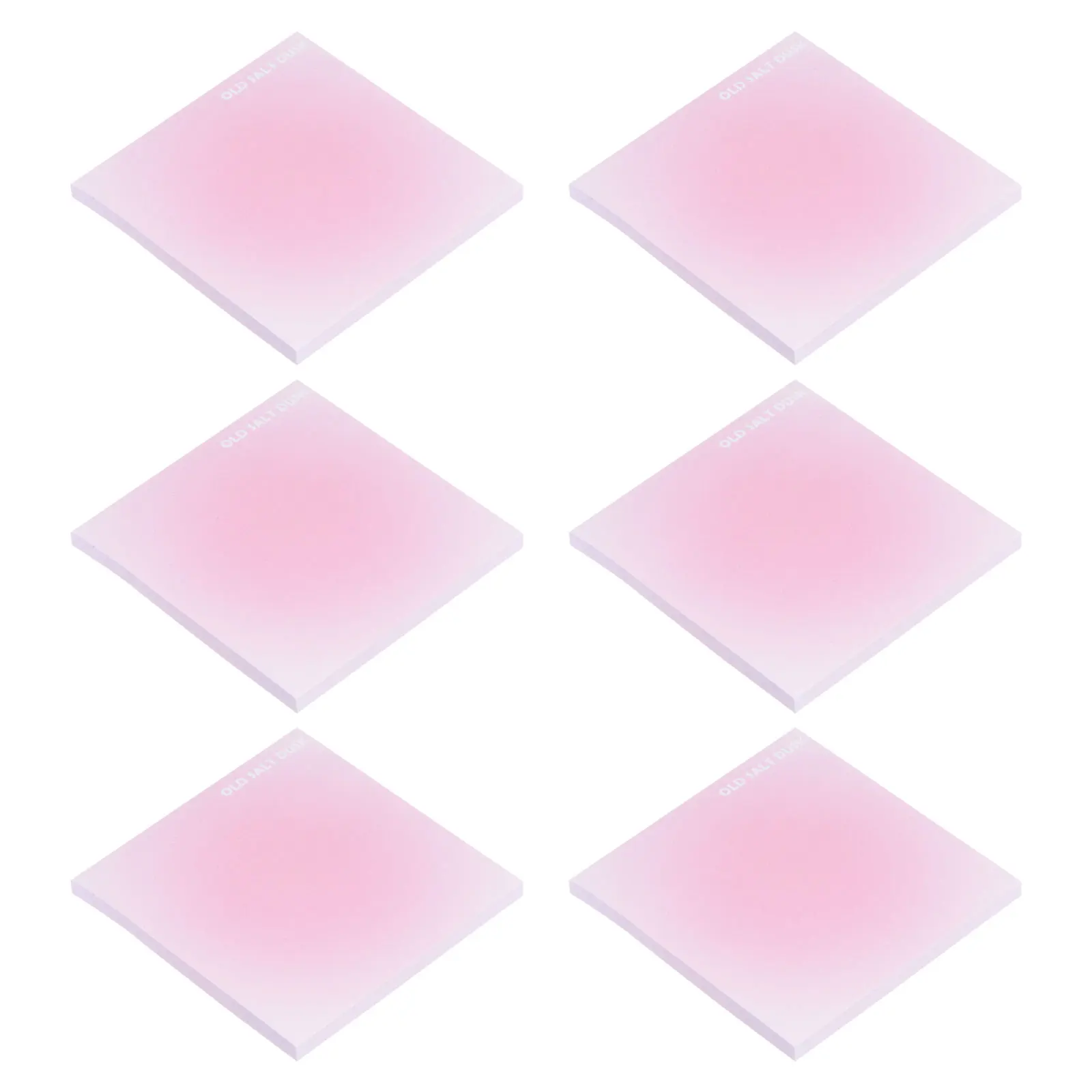 

6/12Pack Gradient Color Sticky Notes,Adhesive Memo Pads 50 Sheets/Pad Strong Sticking Power for Home Office Business, Pink