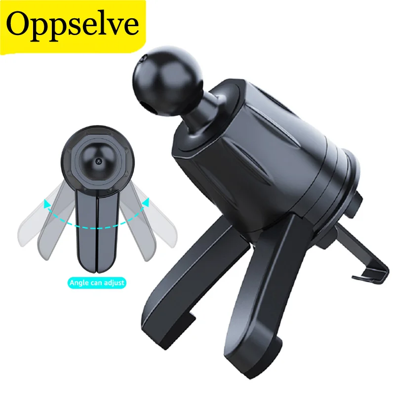 New 17mm Ball Head Car Air Vent Metal Hook SmartPhone Gravity Holder Adjustable Stand Base For Navigation Bracket Rotation Mount