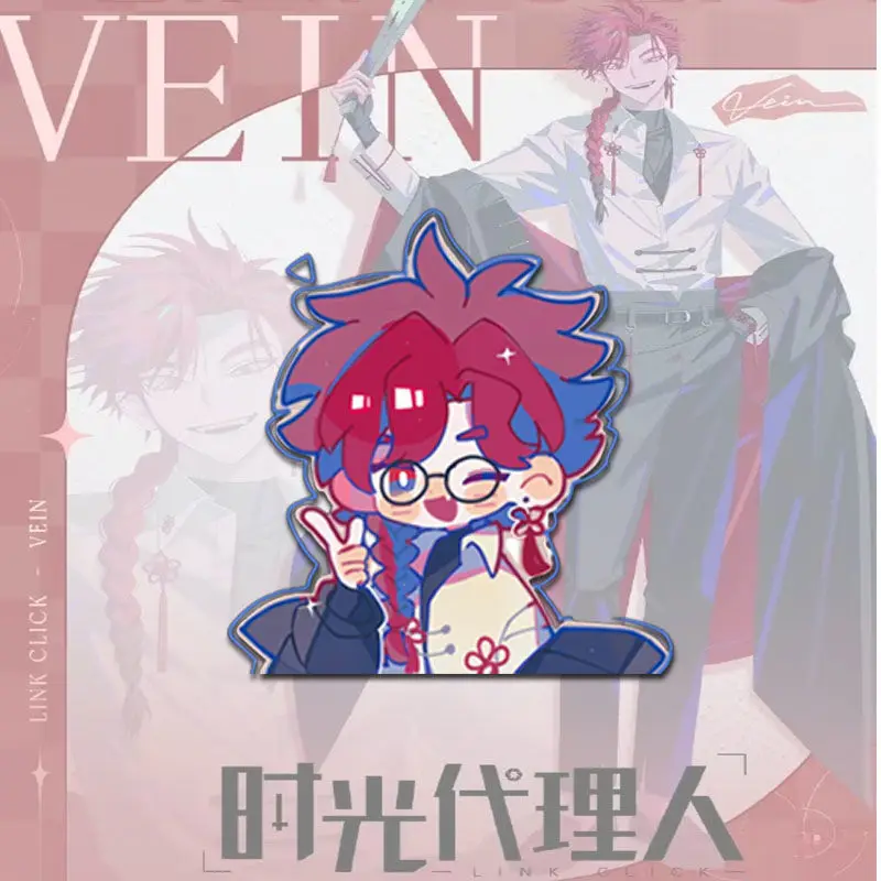 4 個リンククリックフェリックスチャールズアニメアクリルバッジピン女性ブローチファッションクリエイティブかわいいコスプレフィギュアブローチバッグギフト用