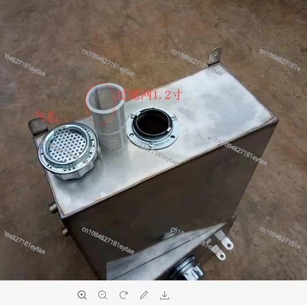 Stainless steel hydraulic oil tank, two wheel mesh hoist, cage hoist