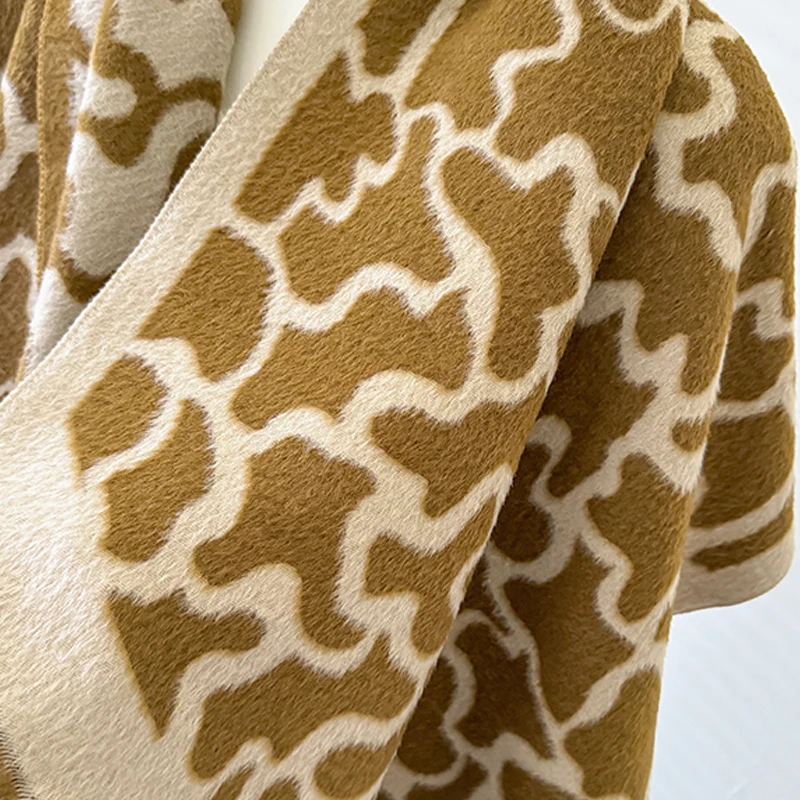 2025, neuer Design-Winterschal aus Kaschmir für Damen – eleganter, warmer Pashmina-Schal mit Leopardenmuster, Poncho und Bufanda – Detail 15