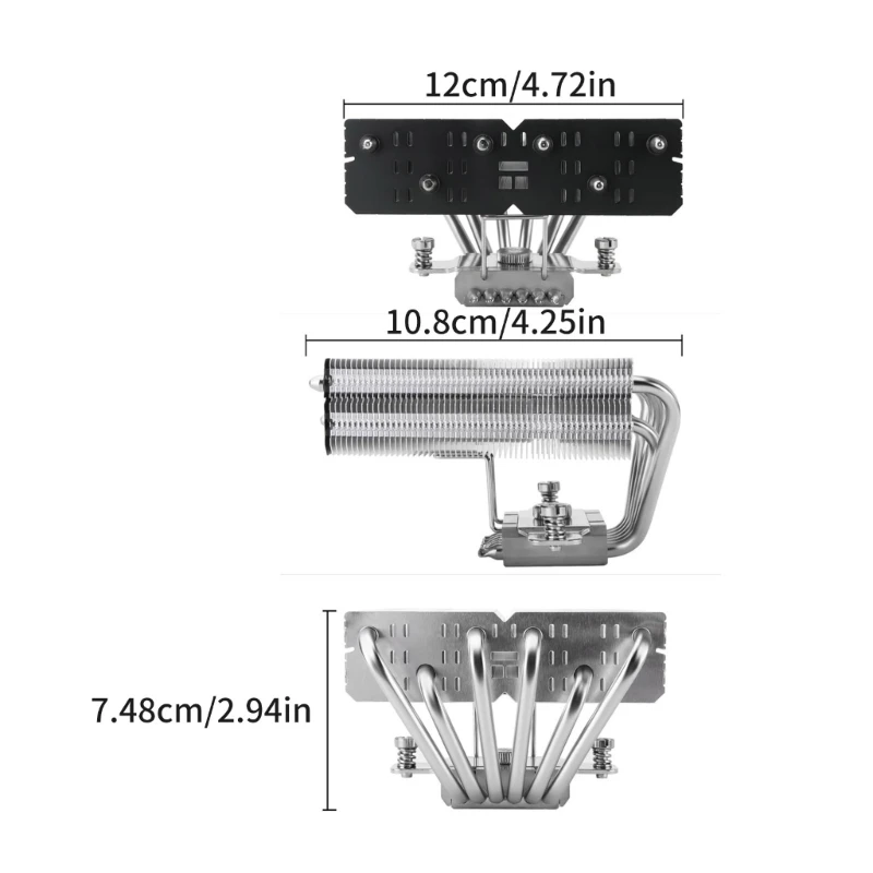 CPU Cooling Air-cooled Down-pressure Radiator with Quiet Fan High Efficiency for 1700 Series Desktop Computers