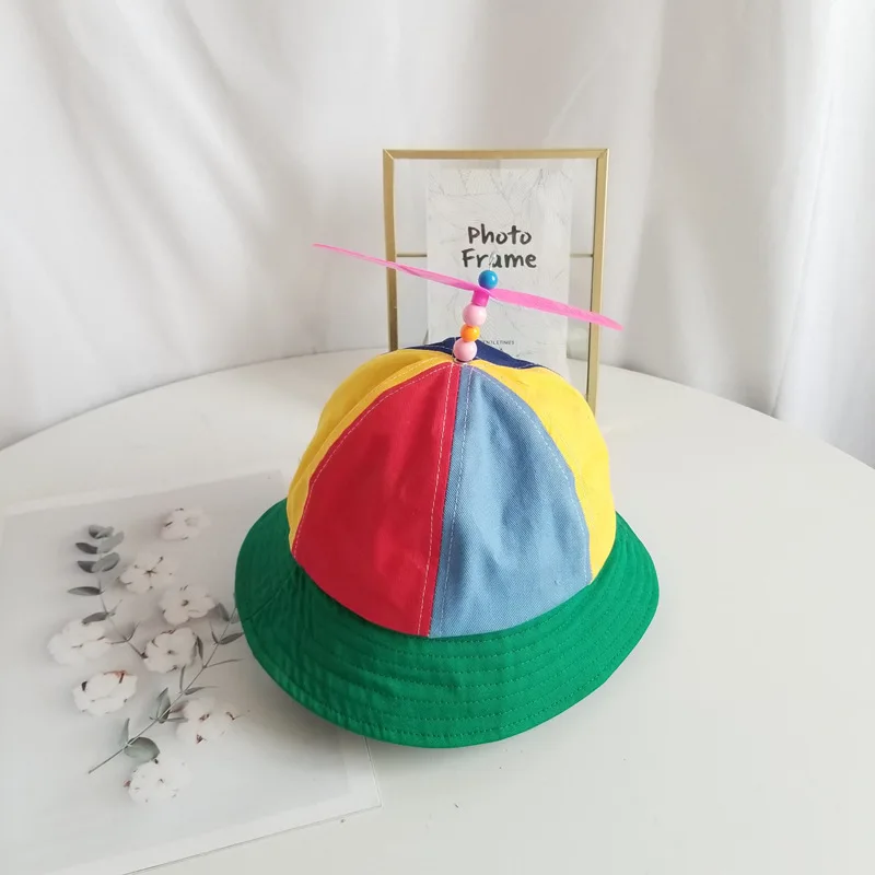 20 Colors Funny Propeller Rainbow Helicopter Baseball Cap Size S&L Unisex Kids Teens Small Heads Top Hat for Men Women