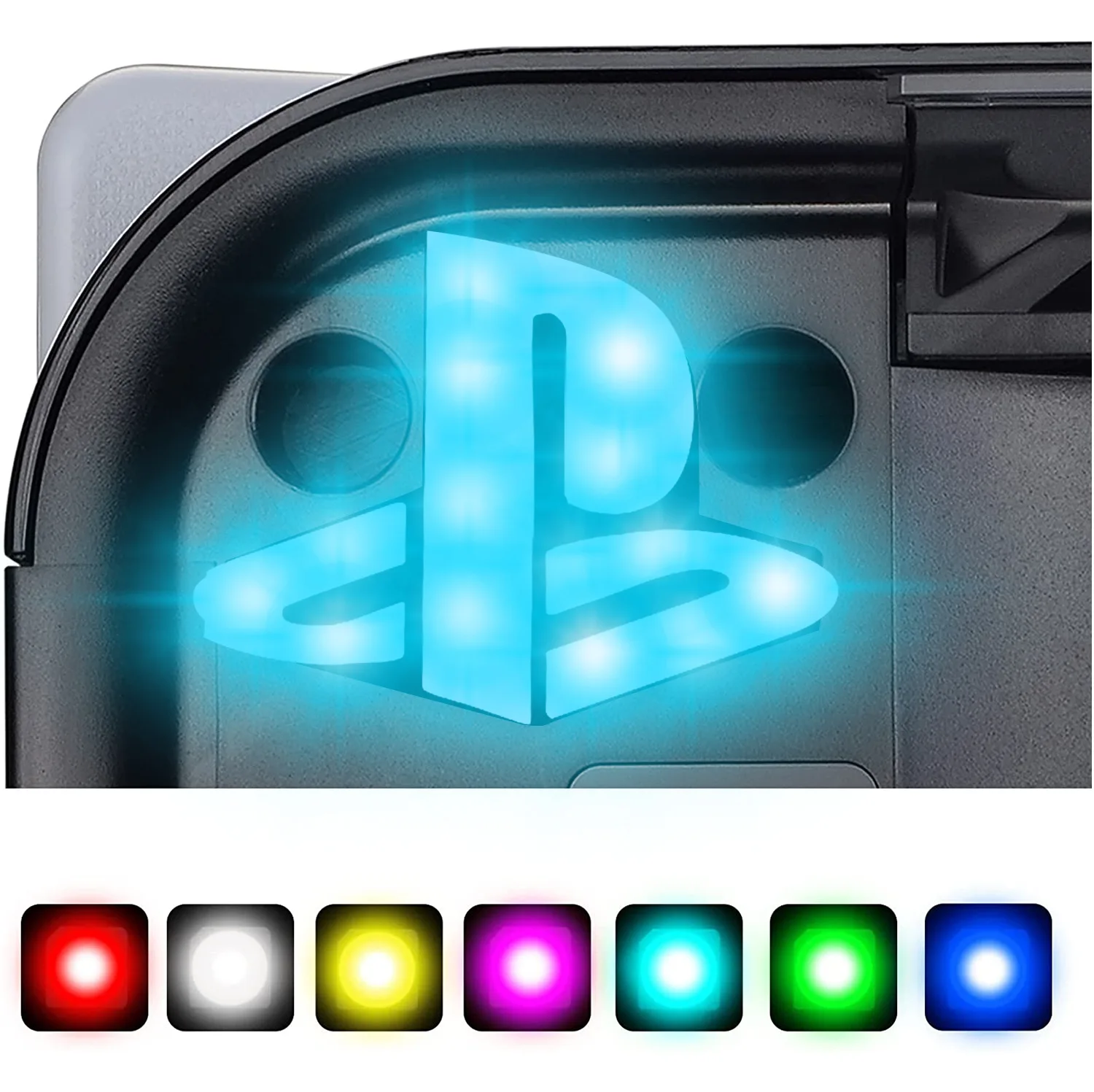 PS5 Slim Updated 8 Color 400 Effects RGB Logo LED DIY illuminated Logo LED Light For Playstation 5 Slim Console Plate Decoration