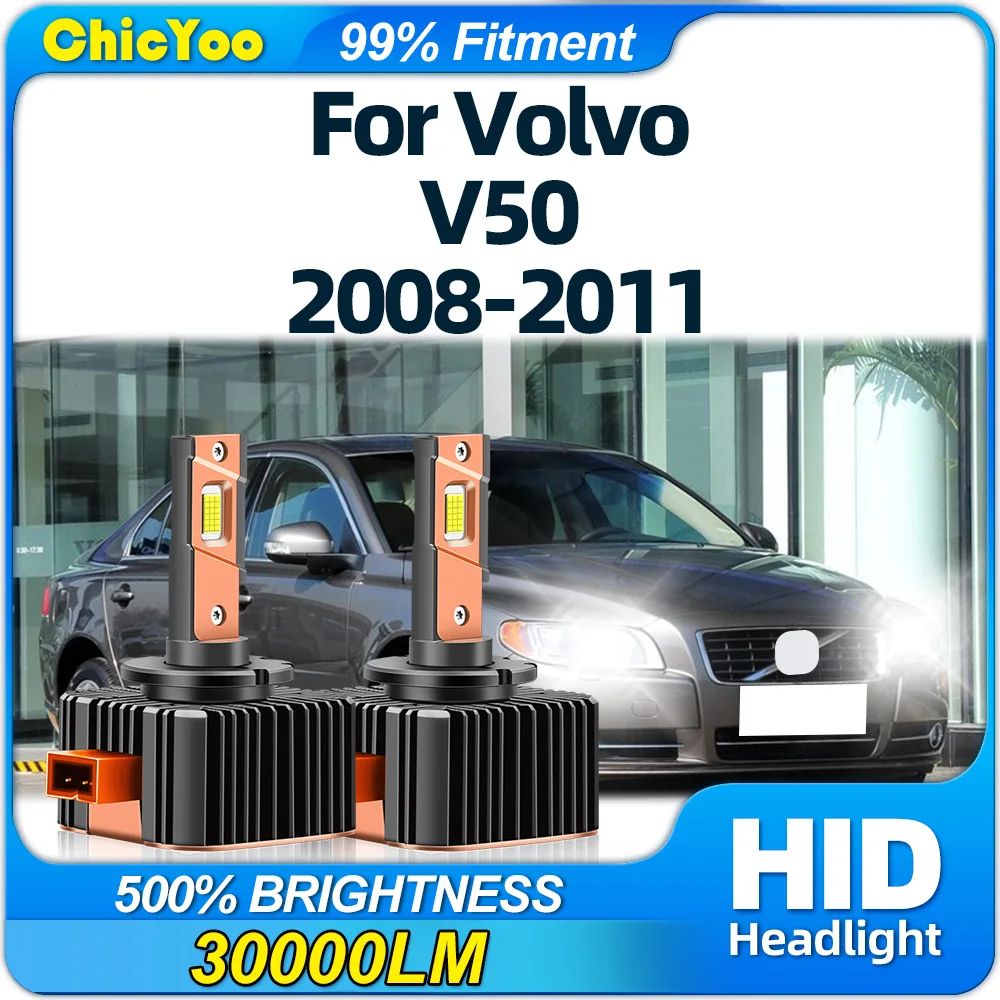 

120W Car LED Headlights 30000LM HID Xenon Headlamps 12V 6000K Plug And Play Auto Lamps For Volvo V50 2008 2009 2010 2011