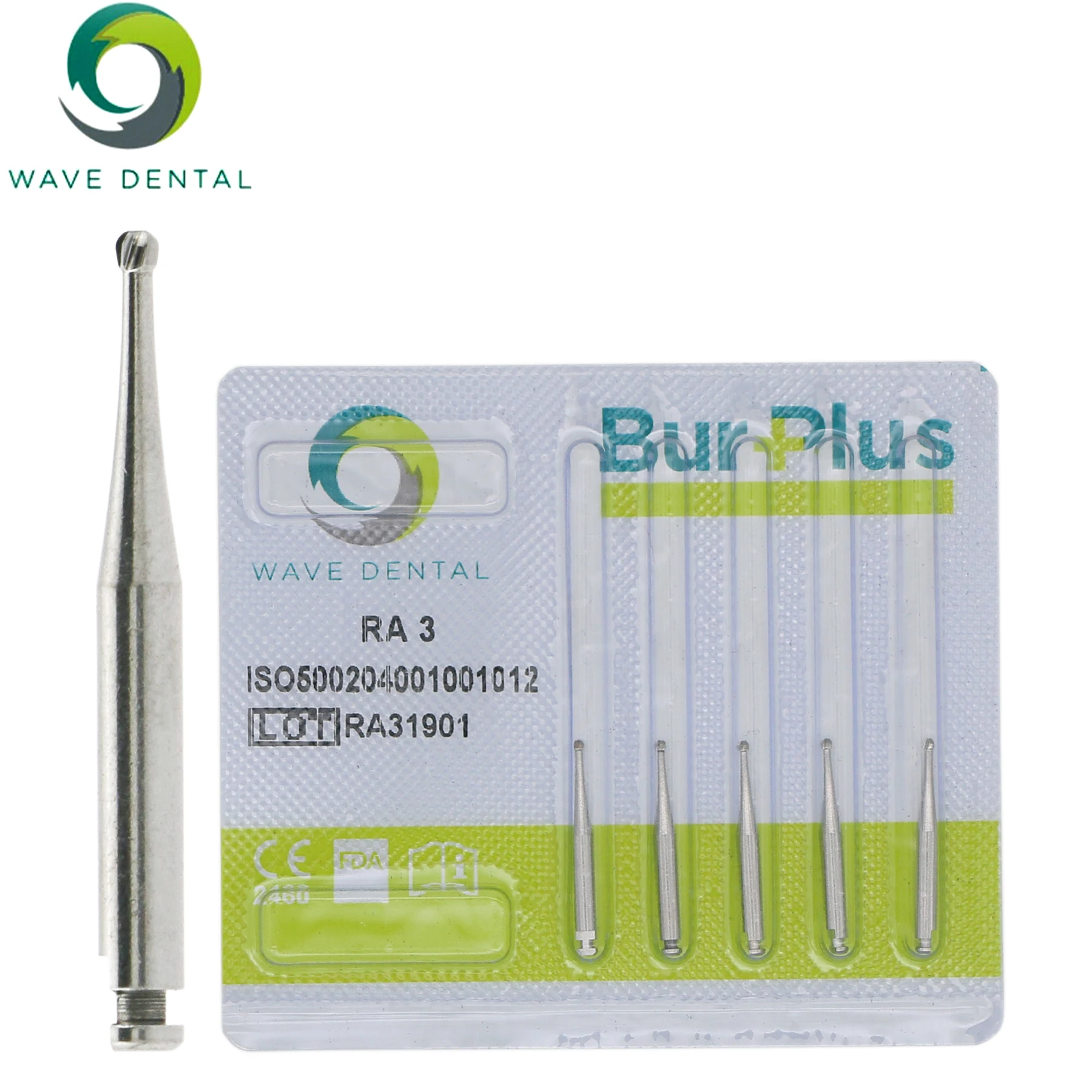 Wave Dental Tungsten Carbide Burs Round Low Speed Latch Drill 2.35mm RA 1 2 3 4 5 6 7 8 41