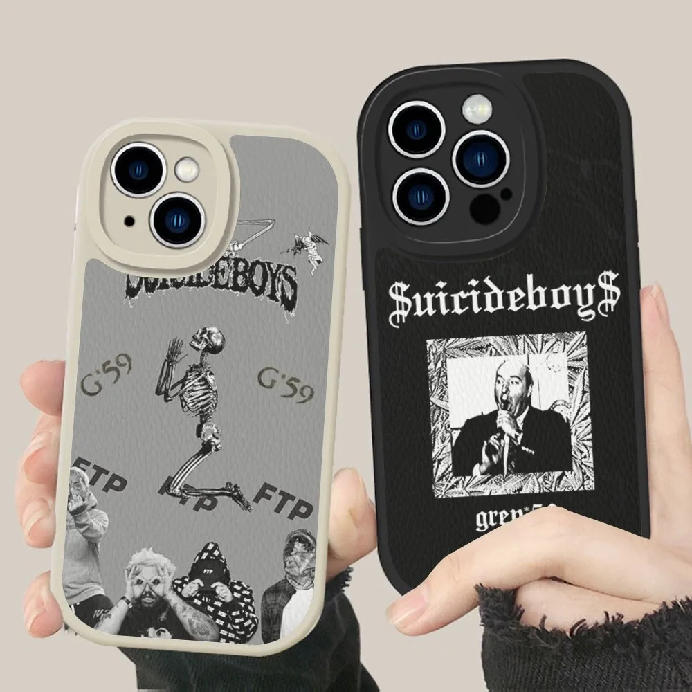 S-Suicide-boys band Phone Case Hard Leather For iPhone 16 15 14 13 12 Mini 11 14 Pro Max Xs X Xr 7 8 Plus Fundas