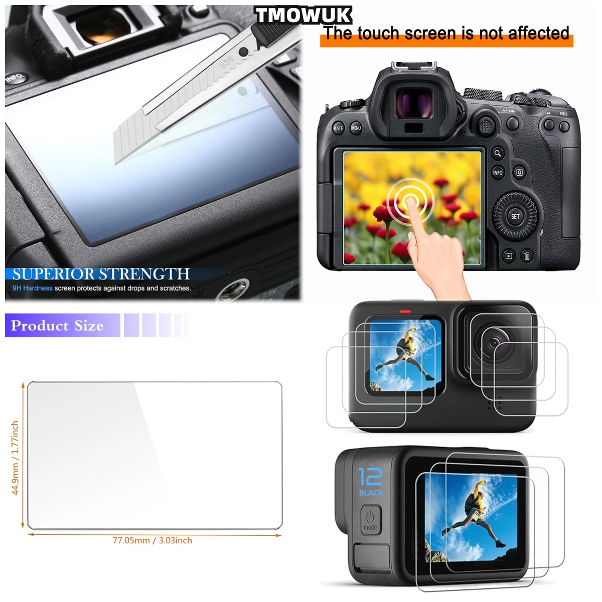 

Tempered Glass Screen Protector For A7RII A7RIII A7SII RX10 II III IV V FX3 RX100 IV