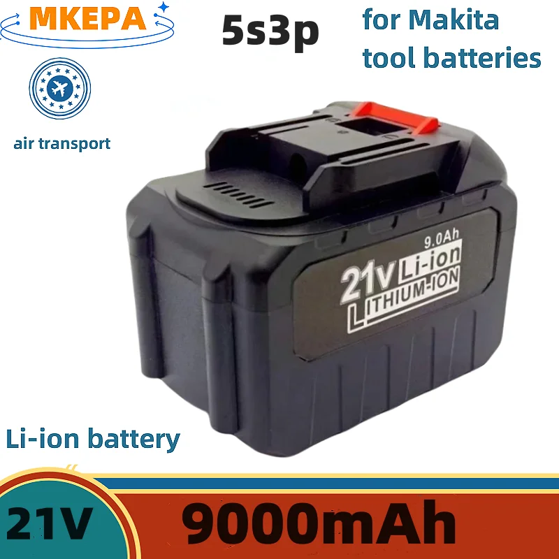 21V 18650 Lithium Battery Rechargeable 9000mAh Batteries High-current High Discharge 21 Volt Replace Battery For Screwdriver