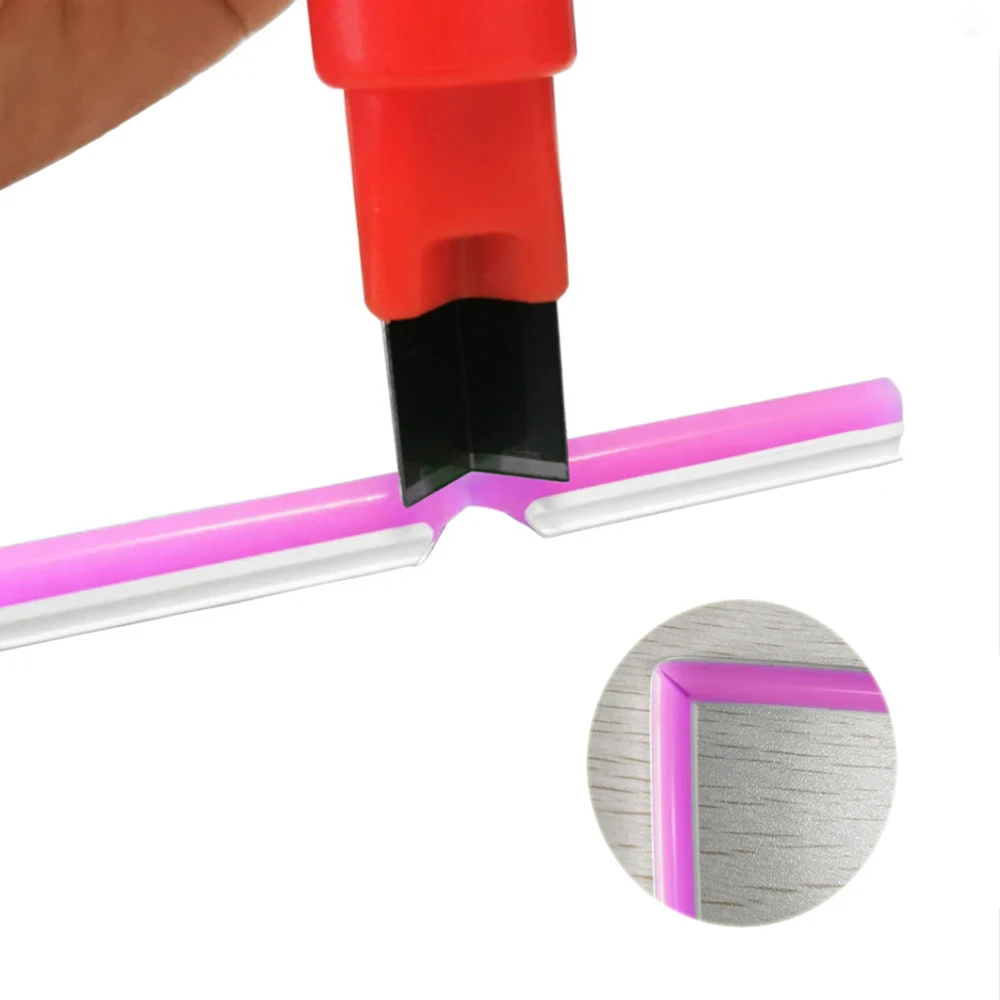 LED Neon Light Cutter Carving Knife Hand Tools Split Type Silicone Round Right Angle Arc Cutter Red/Blue/Green Woodworking Tool