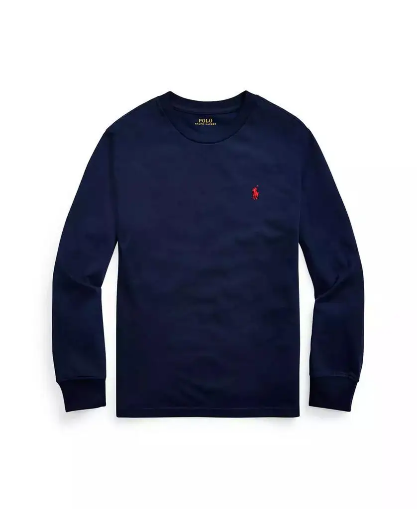 Polo Ralph Lauren | Camiseta de manga larga de jersey de algodón para niños grandes