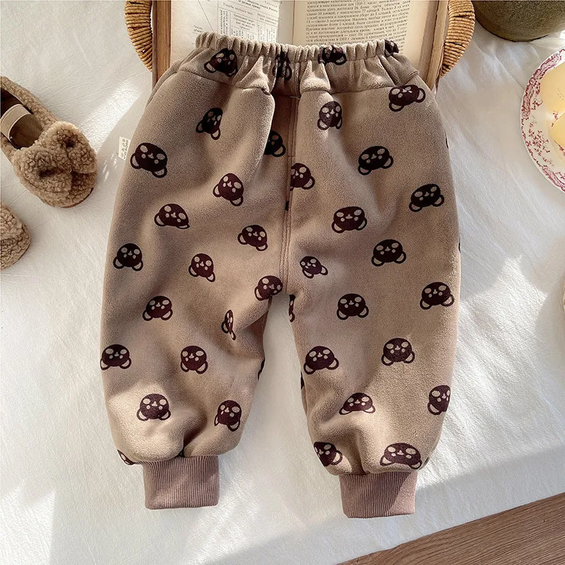 New Autumn Winter Baby Clothes Children Boys Thick Pants Toddler Girls Clothing Infant Casual Cotton Trousers Kids Sportswear