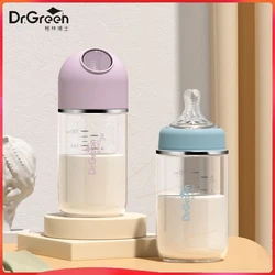 Dr.Green New Upgrade Professional Newborn baby bottles Wide Mouth Bottle 150mL/240mL  High borosilicate Glass Washable Bottles