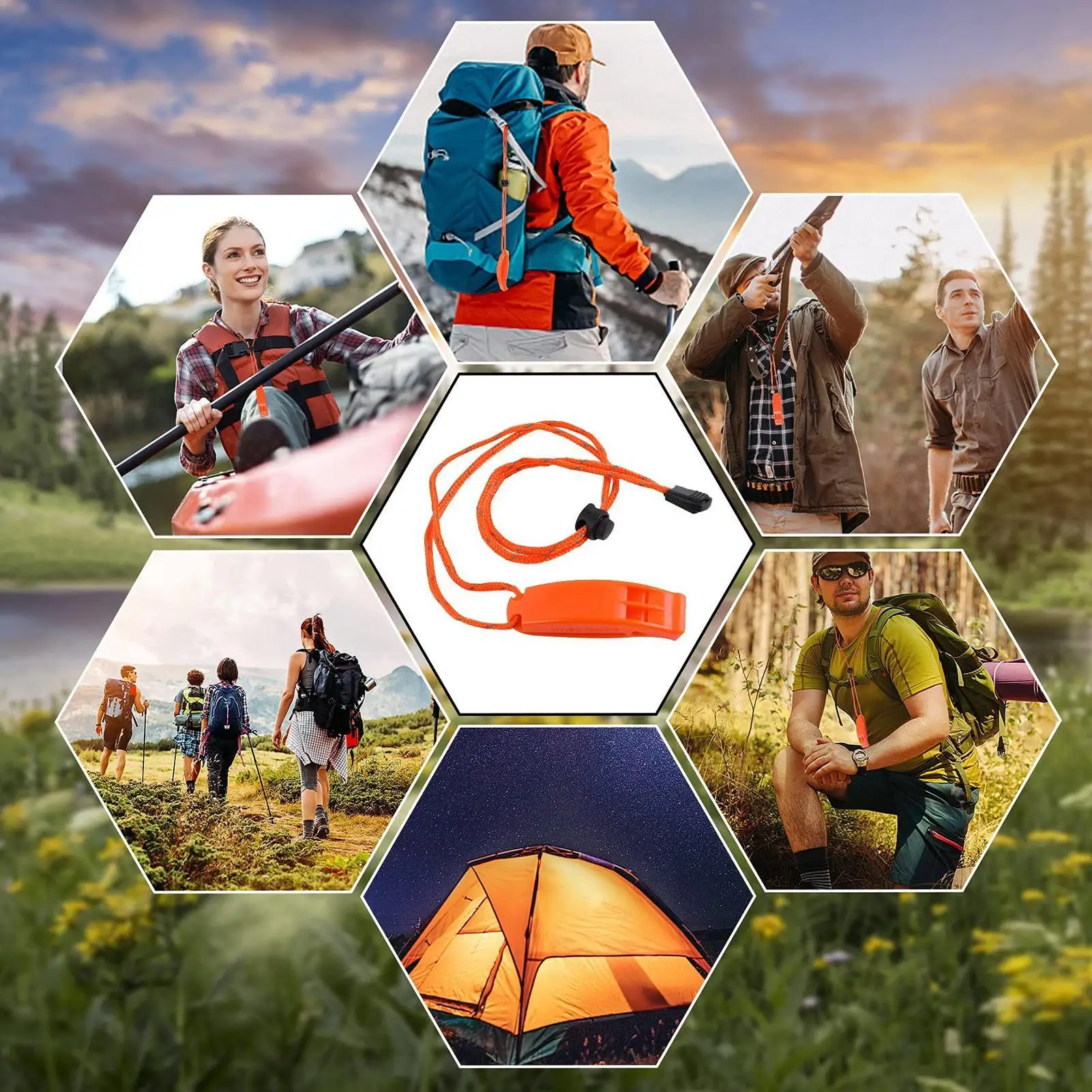 大音量ホイッスル安全ホイッスル 120 Db 音量軽量サバイバルギアツールライフガードボートサッカーバックパッキングハイキング