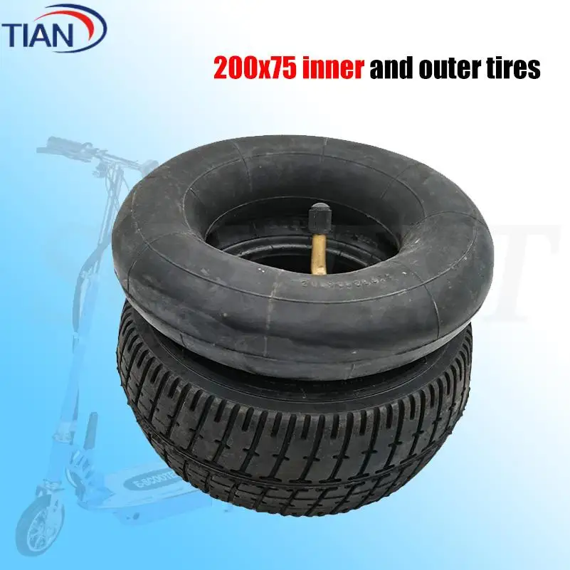 200x75 Tire for Mini Electric Scooter 8 Inch 200X50 Upgrade Widened Fat Tyre Replacement Parts