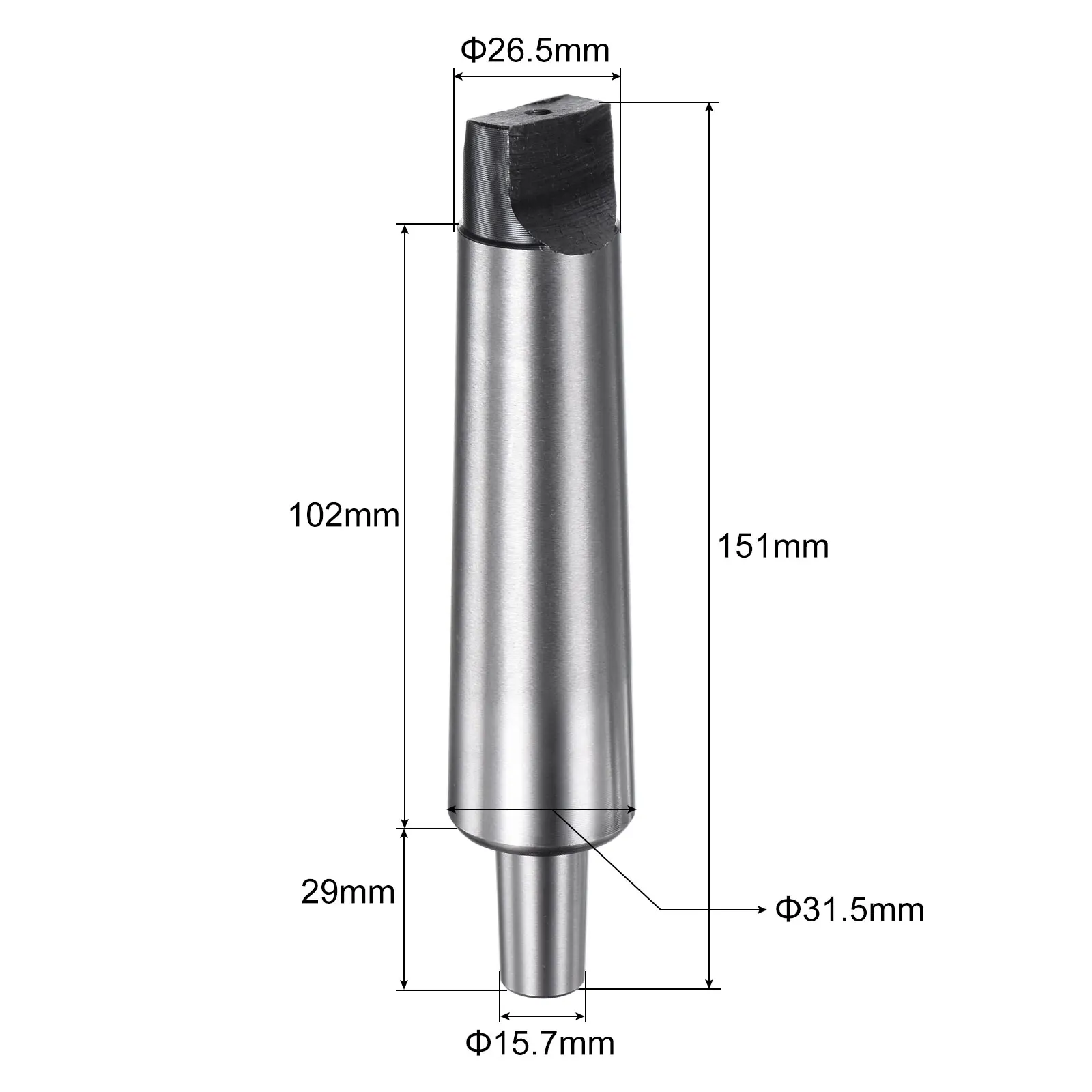Uxcell-adaptador cónico Morse MT4 a B16, manga cónica Morse, adaptador de portabrocas Tang 4MT 16B para tornos y prensas de taladro