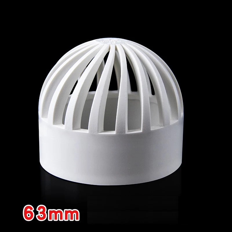 1pcs 20-110mm PVC Pipe Vent Cap Aquarium Tank Permeable Seafood Pool Overflow Filter Isolation Fittings Screen Water Tank Joints