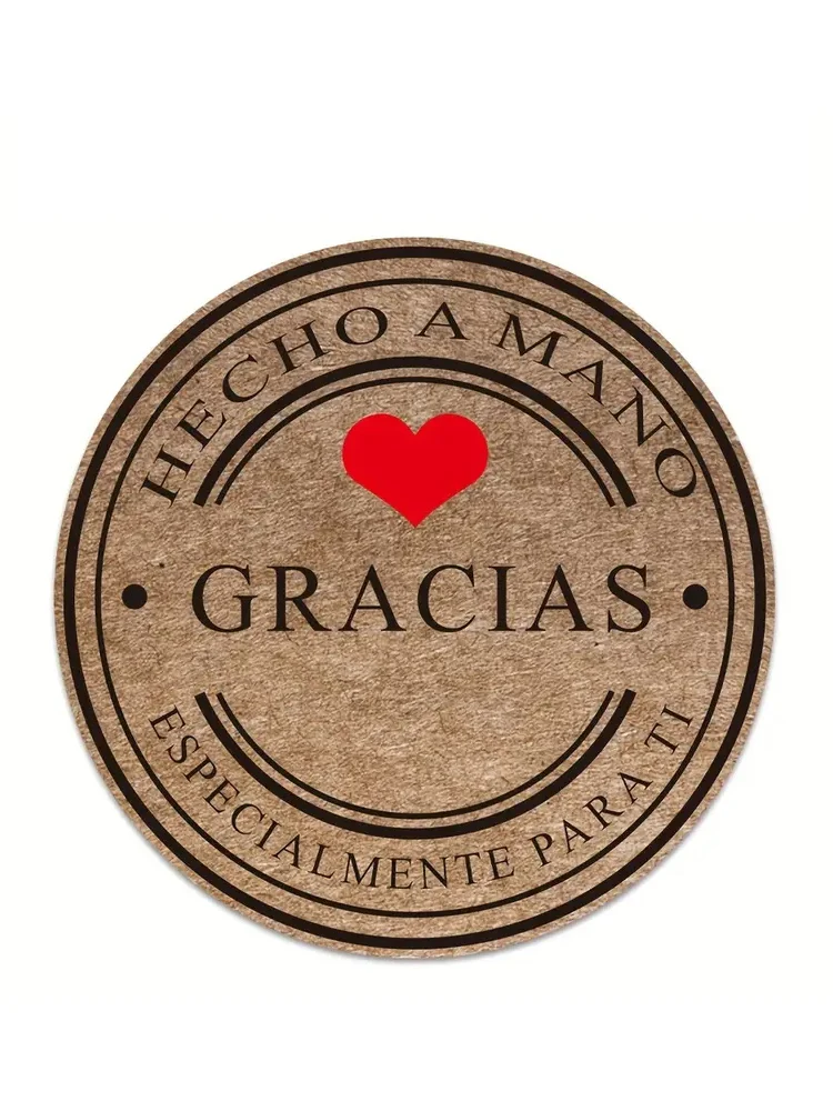 100-500pcs Multiple Styles Kraft Gracias Spanish Thank You Labels Stickers Handmade Scrapbooking Stationery Sticker