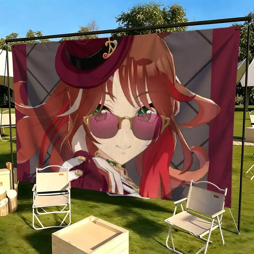 Forever young Umamusume  Flags Wall Hanging Tapestry Outdoor Garage Room Decorative flag Background Blanket