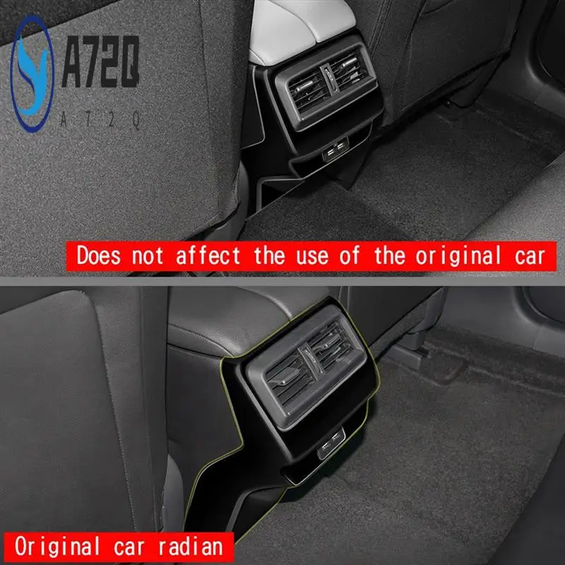 

A72Q-For Mazda CX-50 CX50 2023 US Version Car Gloss Black Rear Air Vent Outlet Frame Cover Trim Sticker Interior Accessories