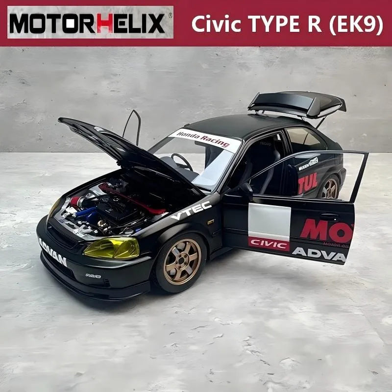 MH 1/18 Civic TYPE R (EK9) Alloy Die Casting Car Model Collection Model Christmas Gift gifts for men