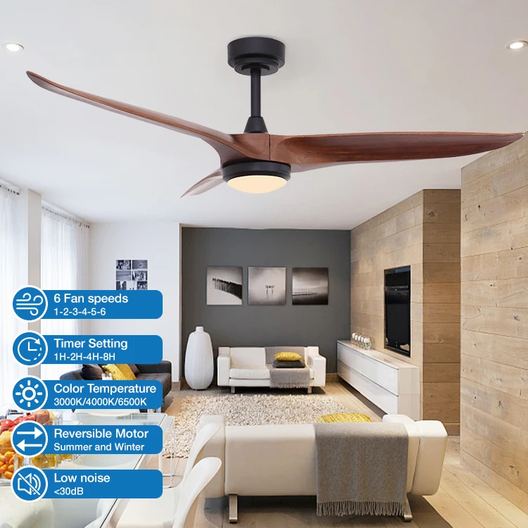 

Simple Design 60 Inch Remote Control DC Motor Modern Decorative Indoor Living Room Comfortable Led Ceiling Fan with Light