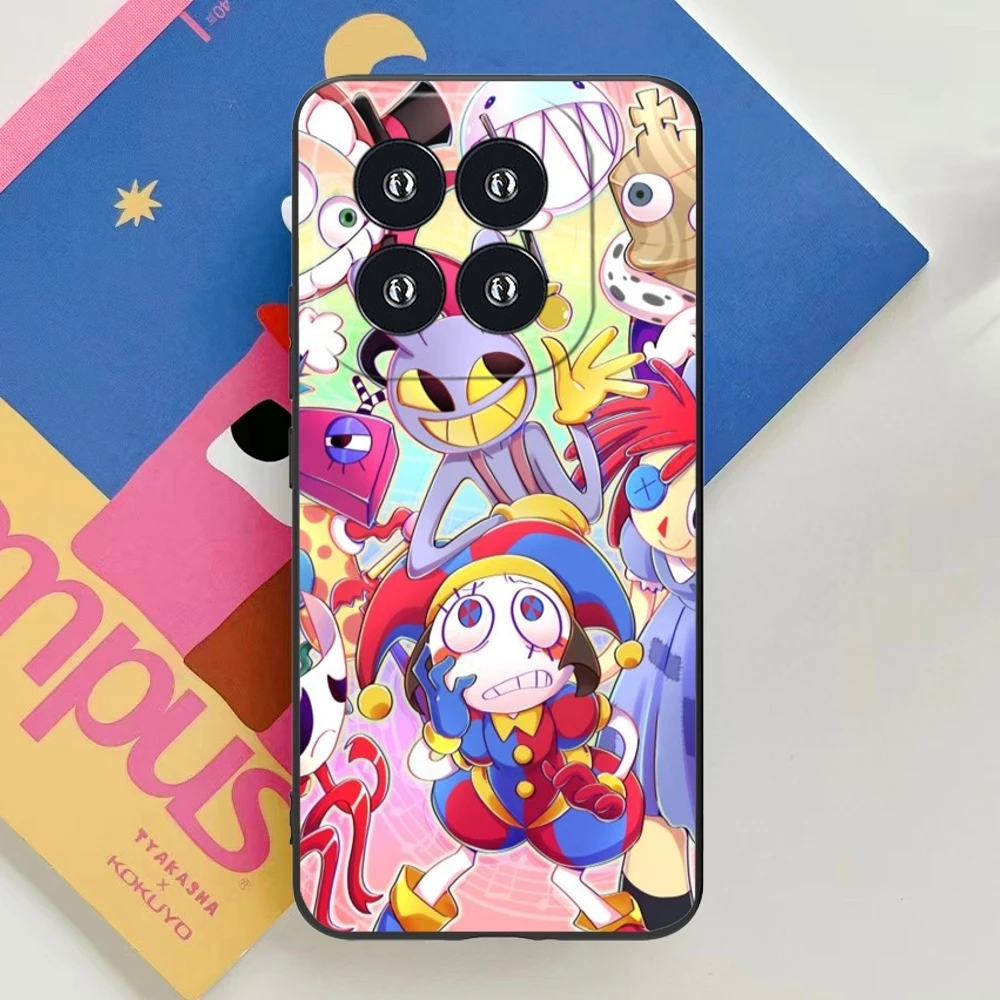 Increíble funda de teléfono móvil de circo Digital, carcasa negra para Xiaomi 14, 13, 12, 11, 10, 9 T, Ultra Lite Pro, S, SE, X, 5G