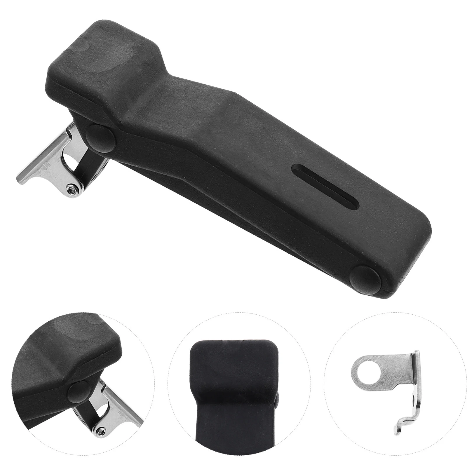 

2 pcs Flexible Rubber Stainless Steel Door Draw Latch Lock Replacement Accessories Durable Non-Corrosive Over Center Latch