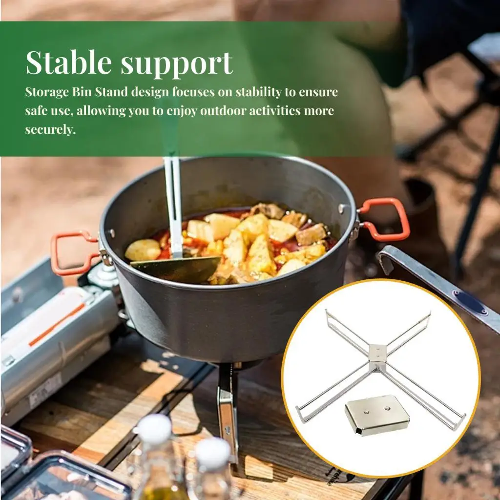 حامل تبريد قابل للطي، حامل صندوق تخزين عالمي مدمج متعدد الوظائف للتخييم والنزهات المنزلية