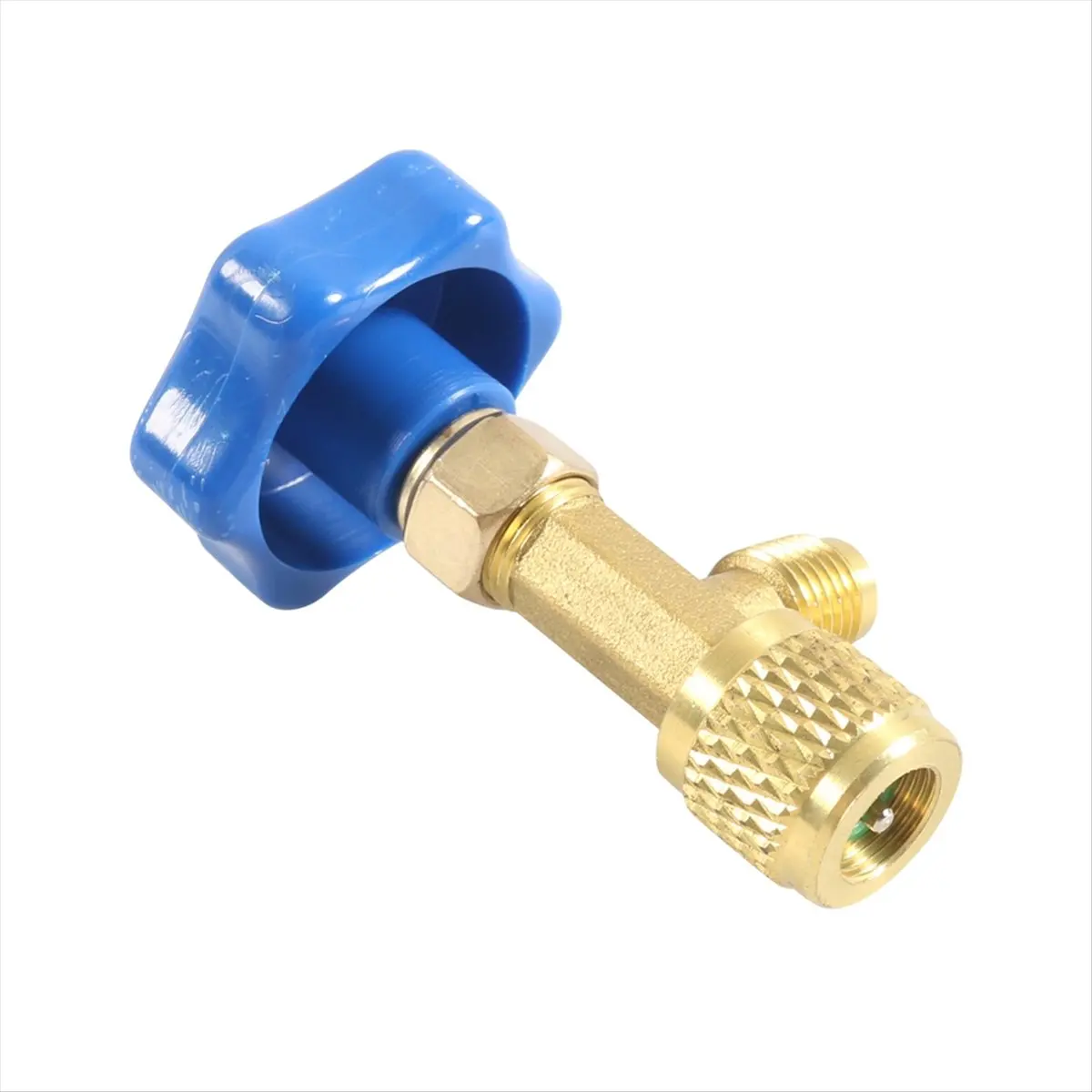 L96A R134A Refrigerator Freon Recharge Kit with Pressure Gauge Car AC Measuring Hose Kit Copper for Car Motorcycles ATV Boat