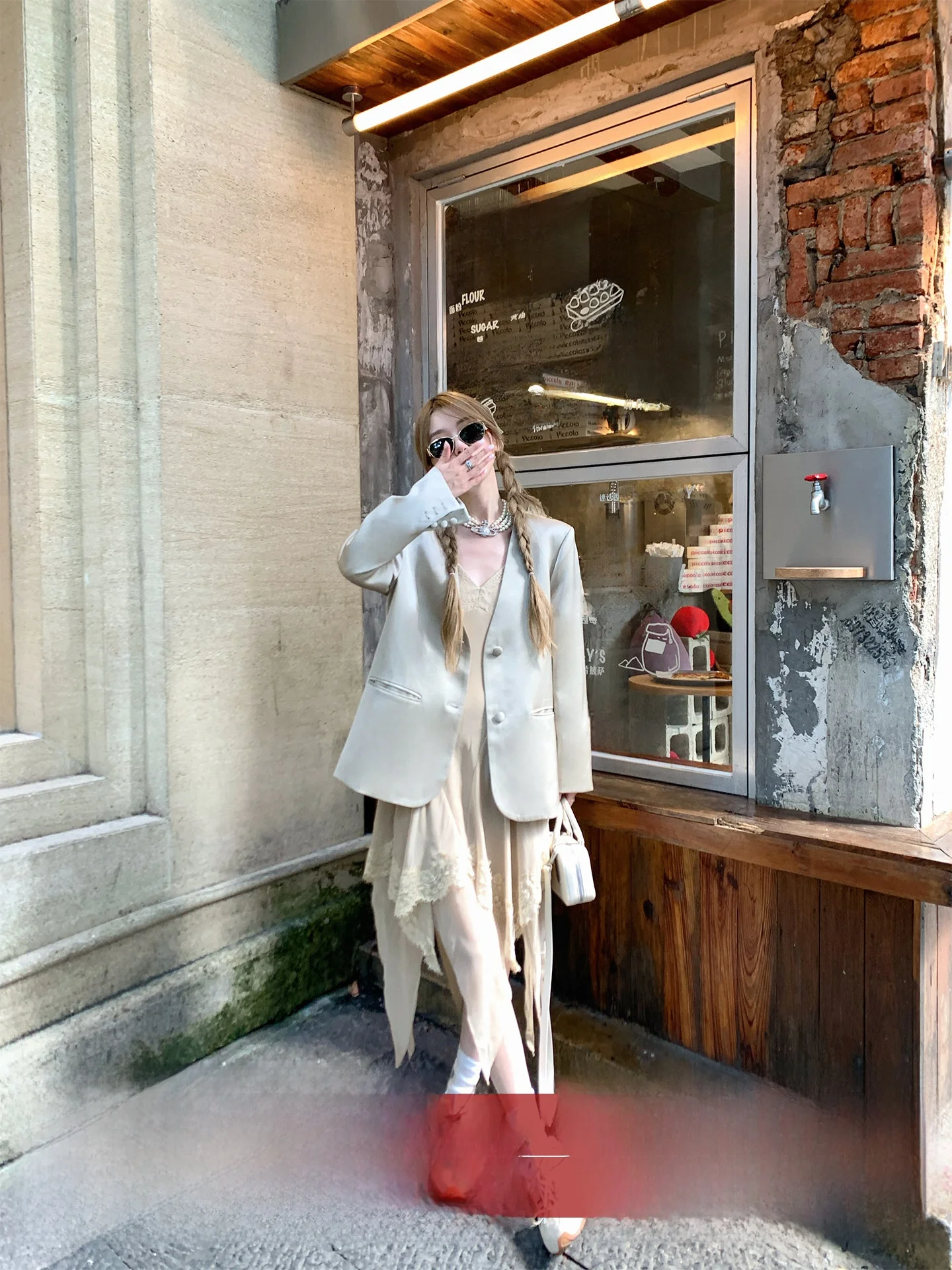 

Ele Women's Suit Jaet Versatile Long Sve Busin Casual Outerwear Spring Autumn Loose Fit Classic Single Button