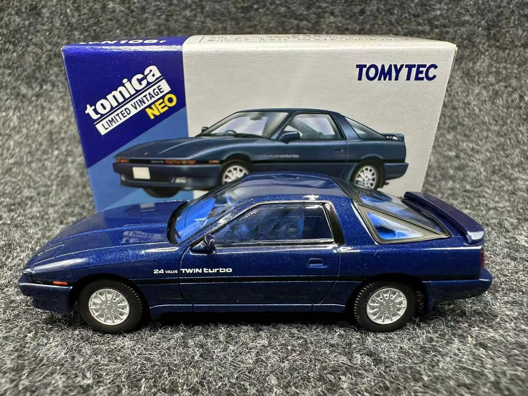 طراز سيارة Tomytec-supra من سبيكة الصب باللون الأزرق ، هدية عرض المجموعة ، TLV 1:64