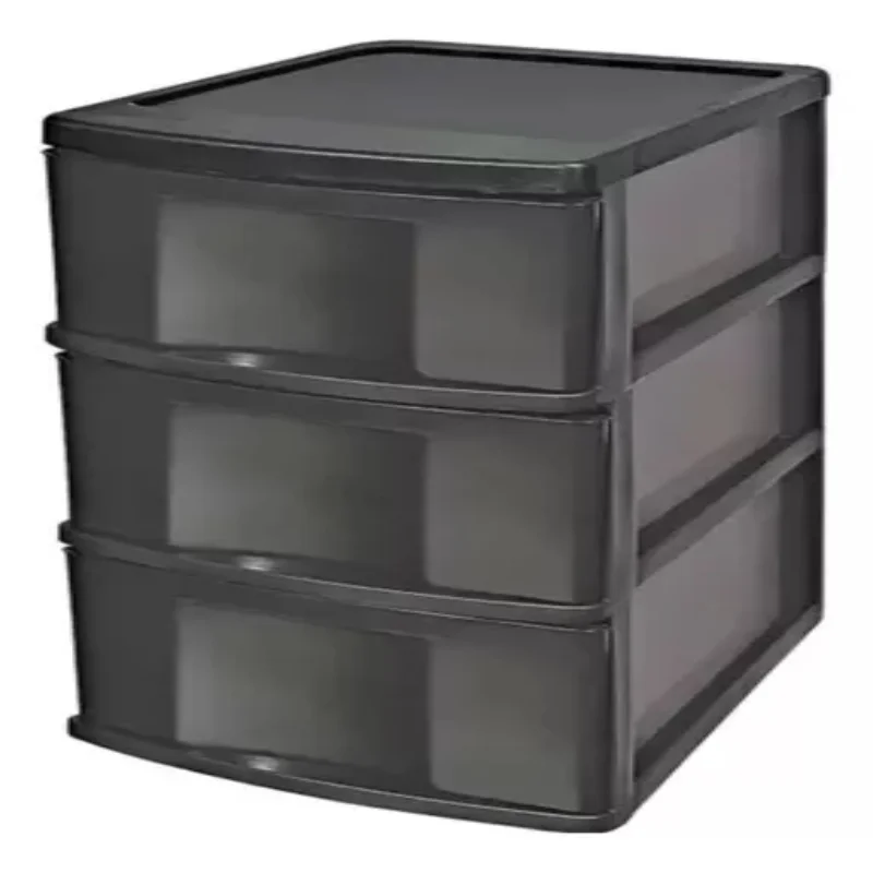 

Organizer Drawer With 3 Large Drawers Color Black Chests