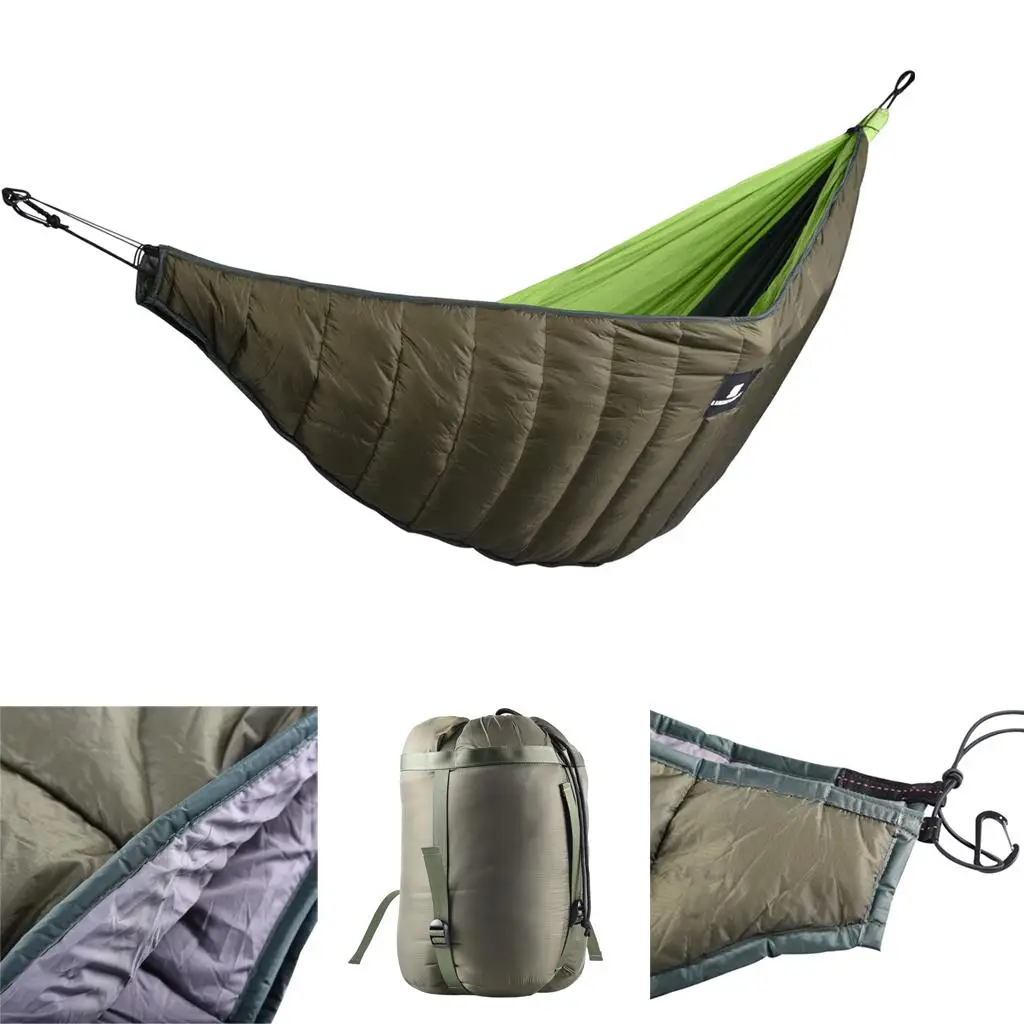Outdoor Portable Hammock Underquilt 0 Degree Sleeping Bag Backpacking Down Quilt for Camping Hiking Adventure