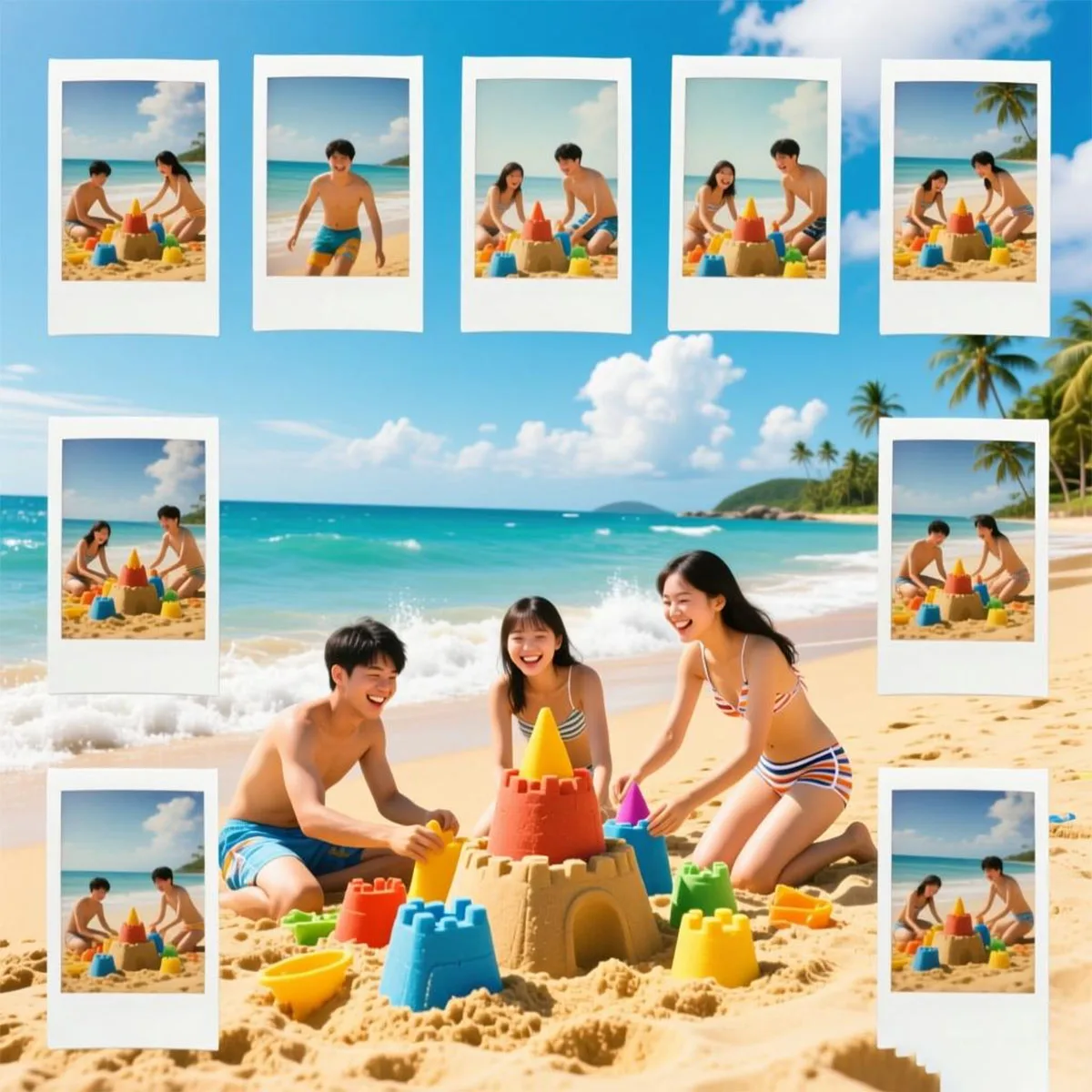 ของเล่นทรายสำหรับเด็ก ของเล่นทรายกลางแจ้งสำหรับเด็กชายและเด็กหญิง ของเล่นทรายสำหรับสวน ชายหาด สนามหลังบ้าน และสวนสาธารณะ