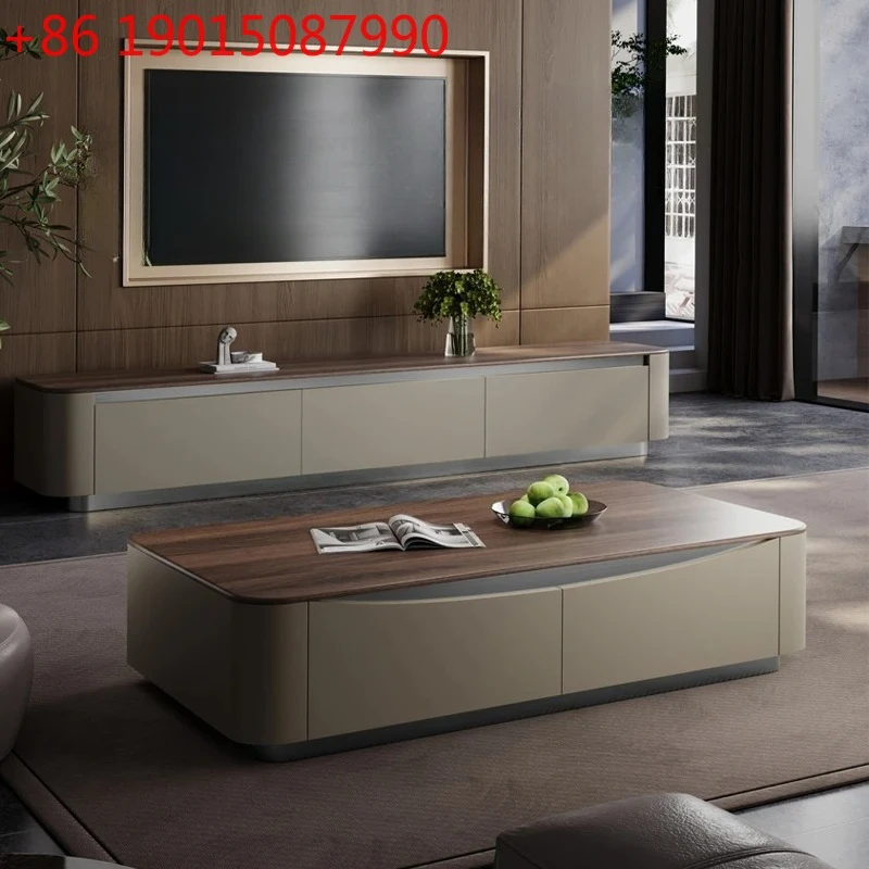 z.Solid wood coffee table light luxury high sense