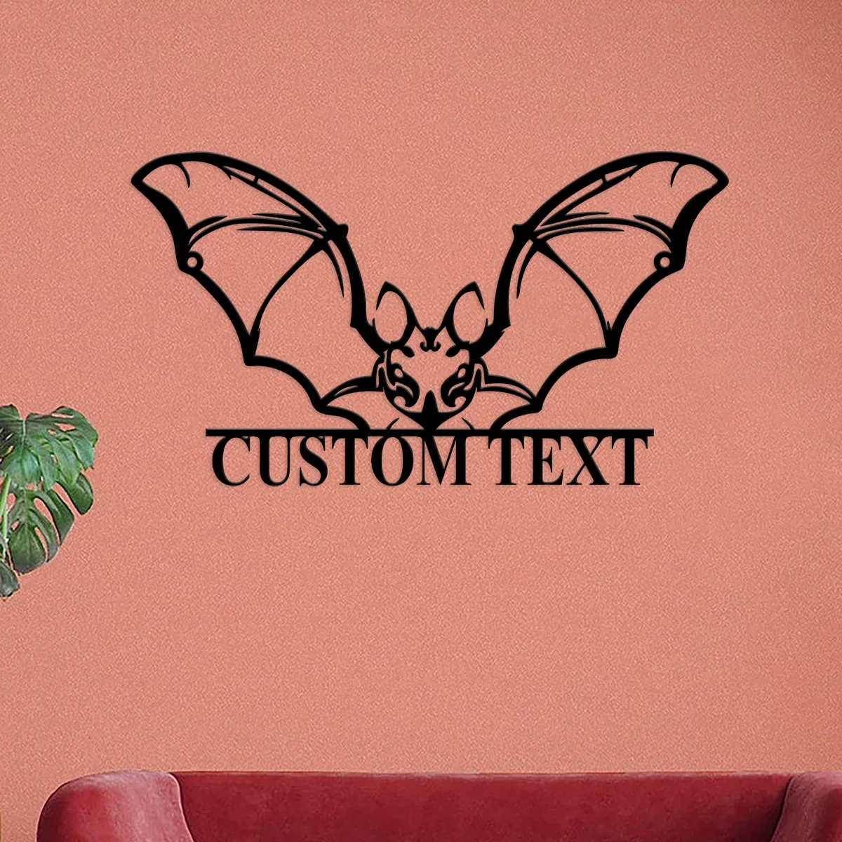 Custom Bat Metal Wall Art  Halloween Wall Hanging, Halloween Bat Home Decor, Children Gift, Cute Bat Wall Art, Nursery Decor