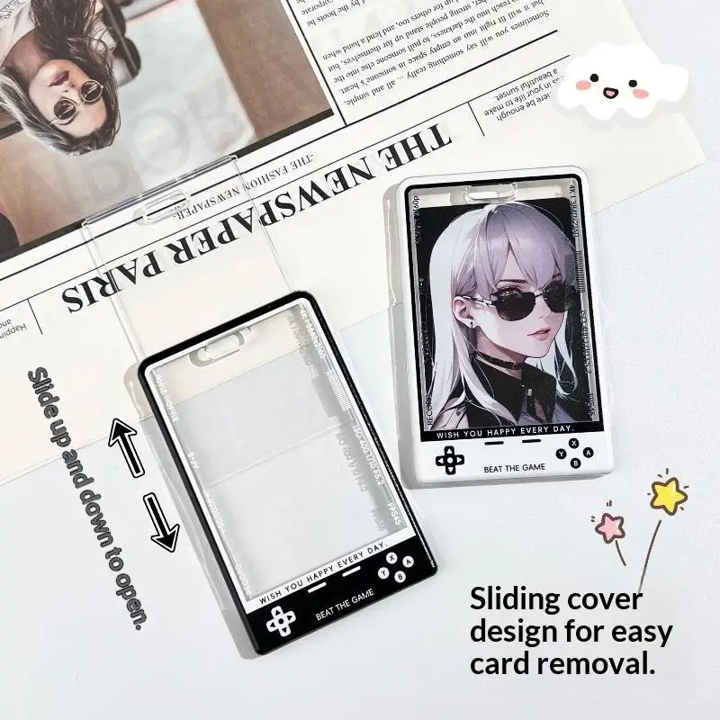 Clear Korean Fashion Kpop Card Holder Waterproof Lightweight Idol Photocard Protector with String for Photo Display Collection