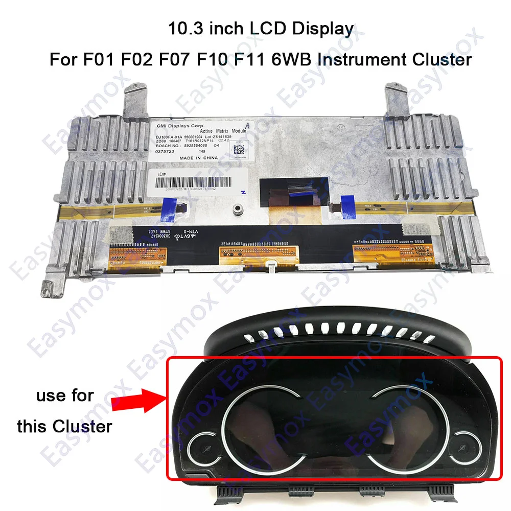 10.25 Inch LCD Display  For BMW 6WB F10 F02 F07 F01 F11Instrument Cluster HUD Full LED VIRGINIZED 9363263 