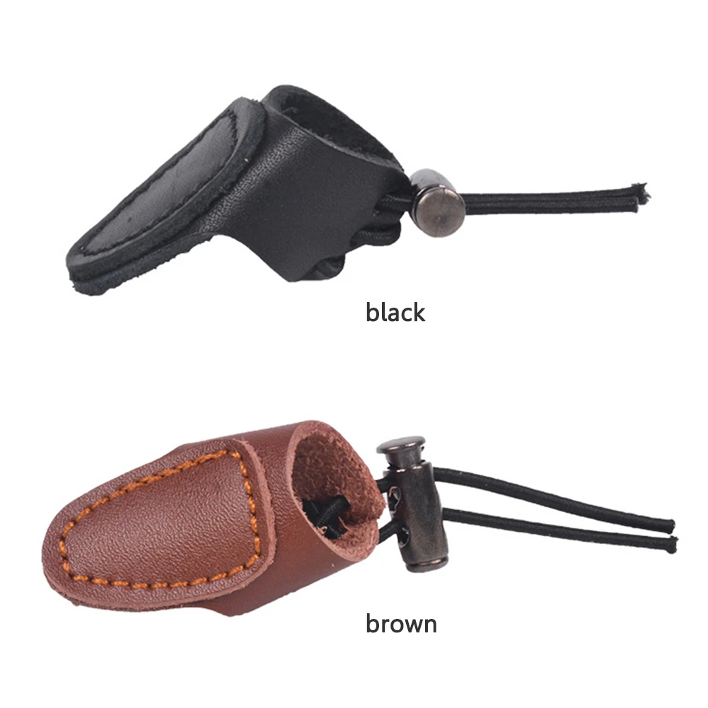 قوس منحني السهم إصبع تلميح حامي استبدال لينة جلد البقر الرماية الإبهام الدائري تبويب الصيد الملحقات