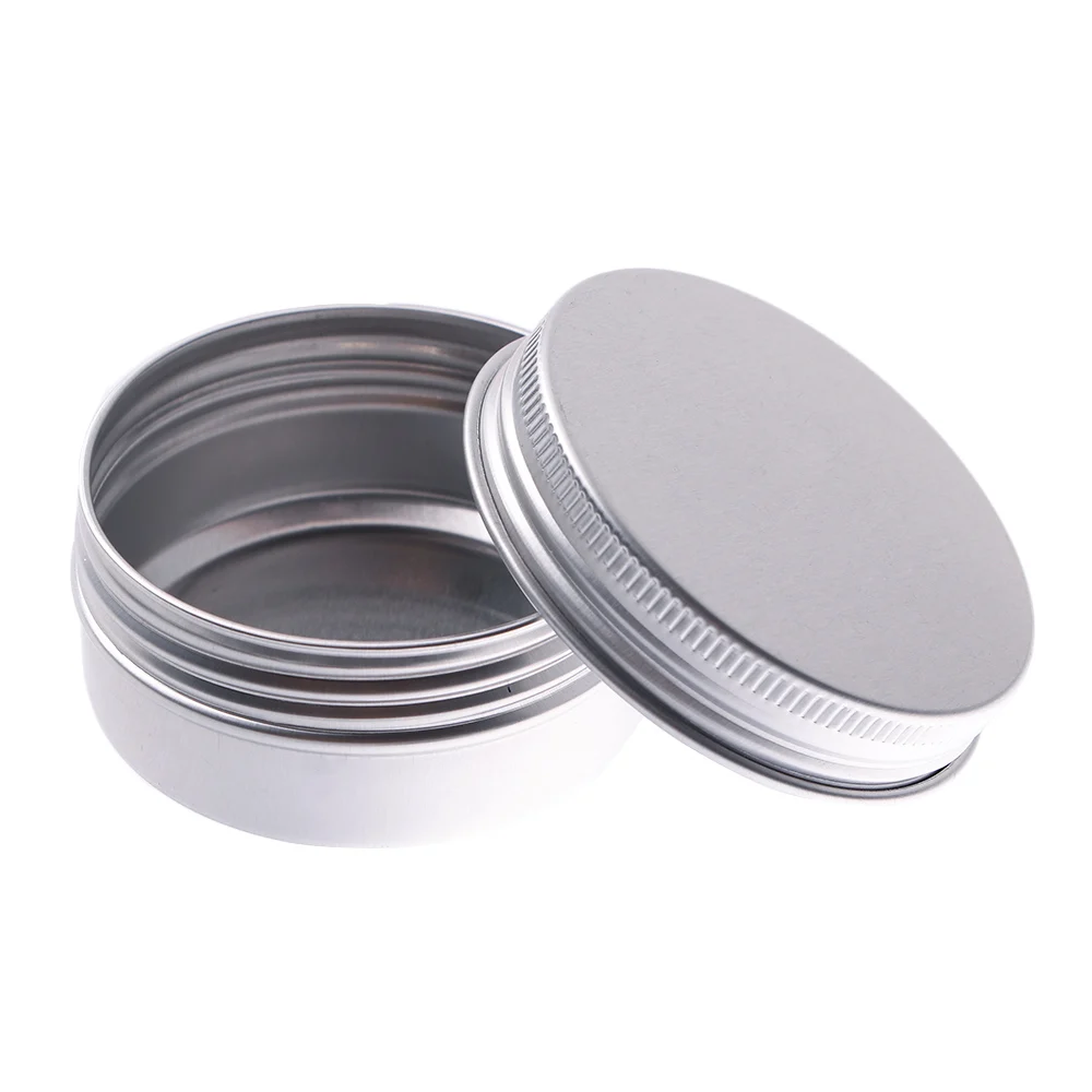 5g-250g Small Tin Packing box Refillable Containers Aluminum Cosmetic Storage Jars Cosmetic Screw Top Sample Containers