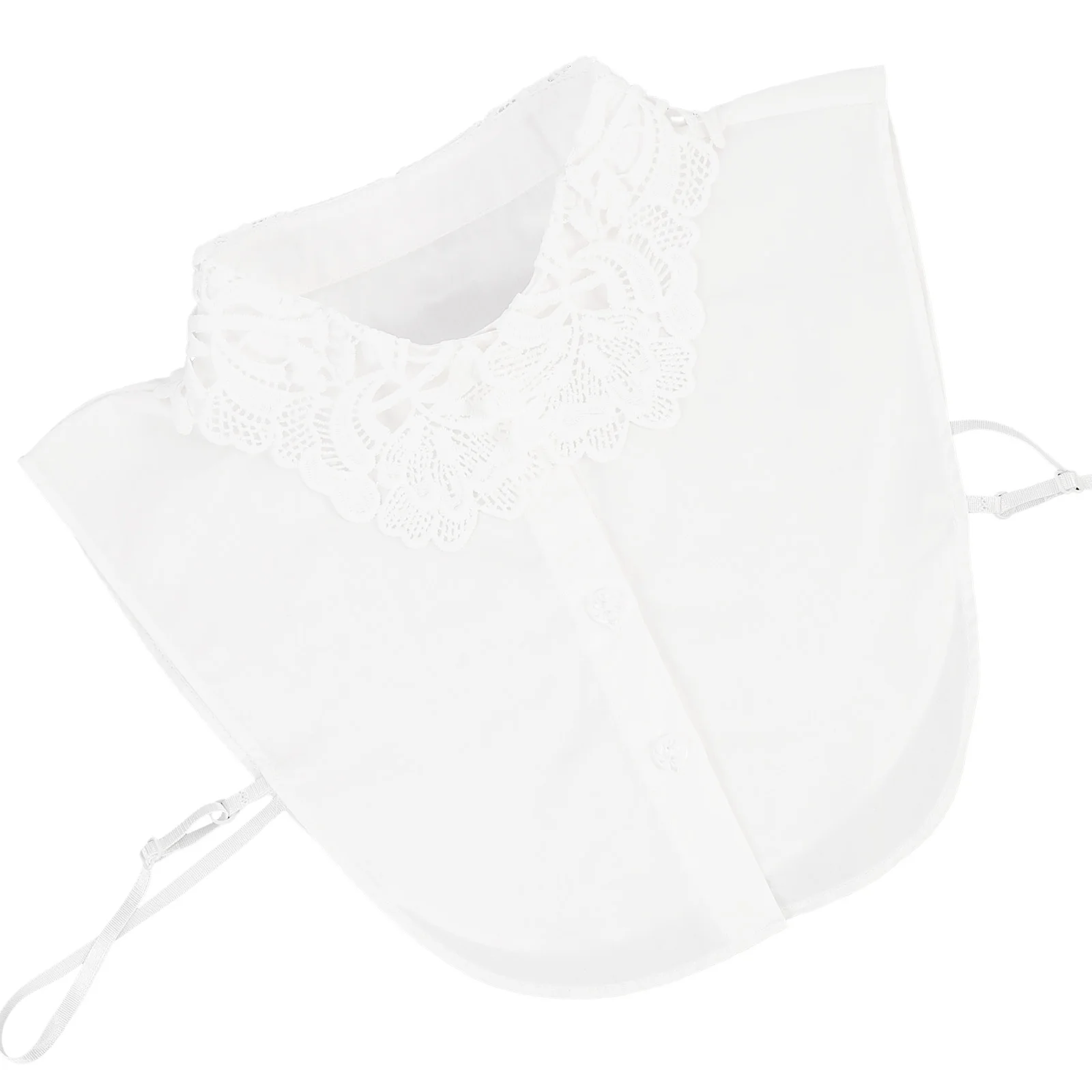 بلوزة دانتيل مزيفة للنساء قابلة للفصل وياقة قميص إكسسوار أنيق للنساء بياقة كاذبة فكرة هدية ملابس الشارع